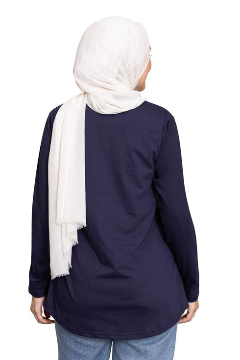 Indigo Printed Long - Sleeve Design 38 - Khotwh